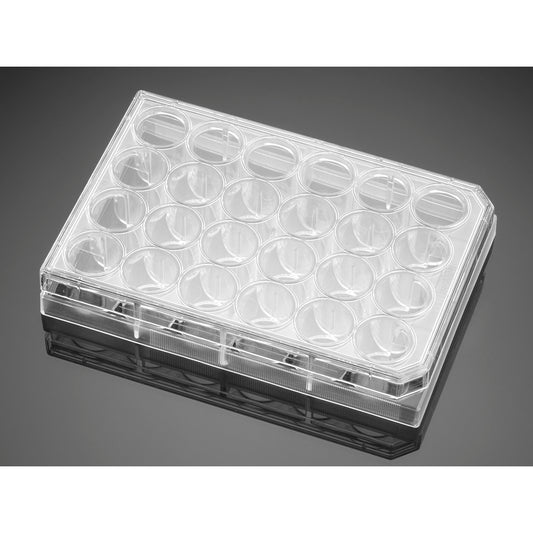 Corning® BioCoat™ Collagen IV 24 Well Clear Flat Bottom TC-Treated Multiwell Plate, with Lid, Nonsterile, 5/Case
