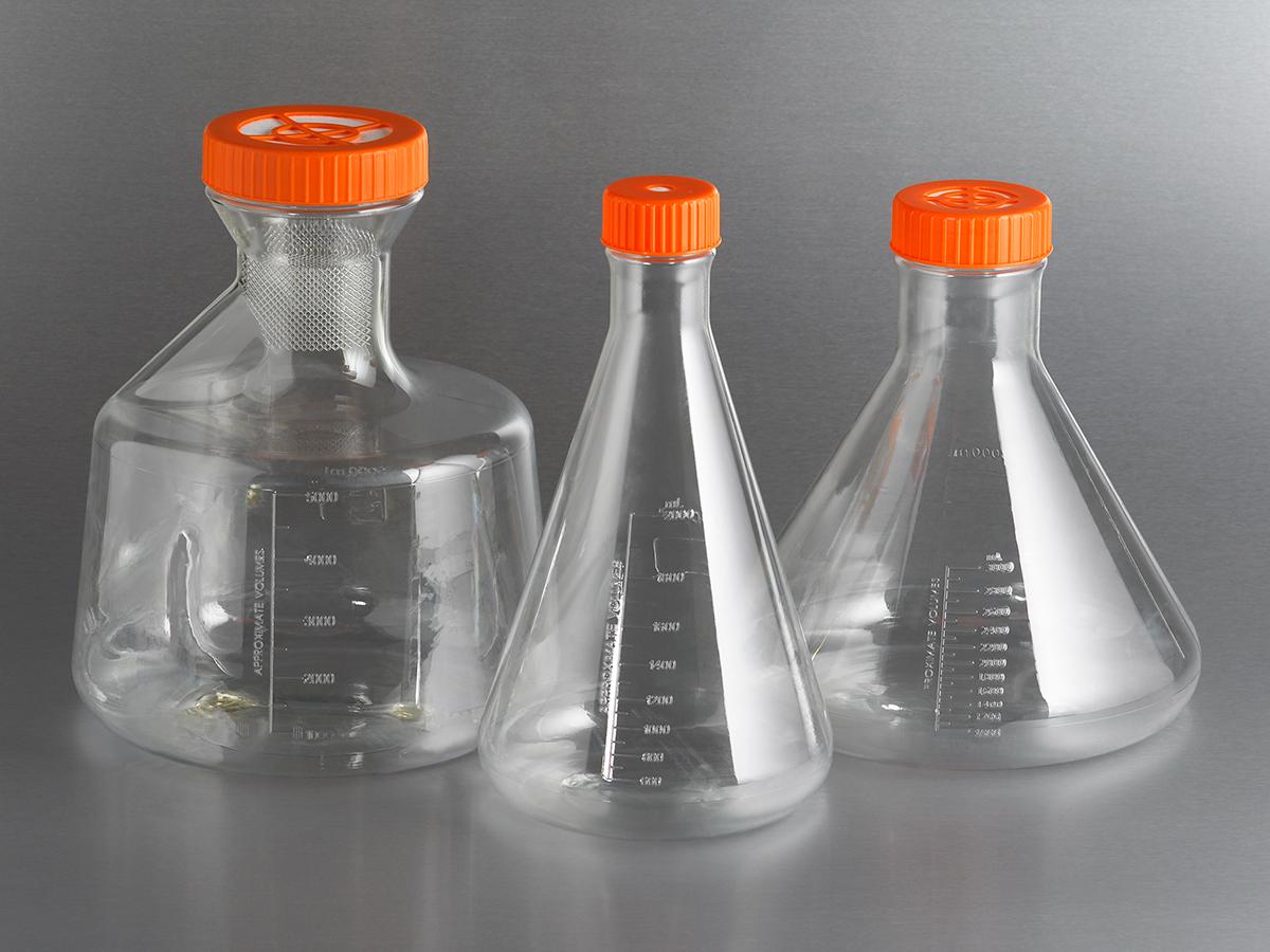 Corning 3L PETG Erlenmeyer Shake Flask, Vented cap, Plain bottom, 1/ba ...