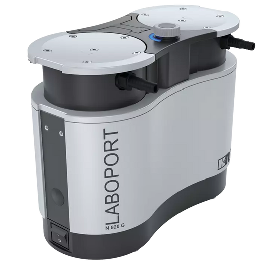 A LABOPORT N 520 G laboratory instrument with a silver and black body, shown on a plain white background.