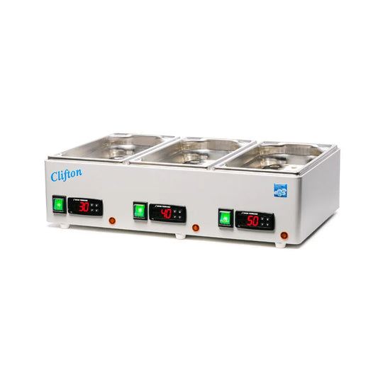 Digital TripleBath complete with Stainless Steel Perforated False Bases, Clifton