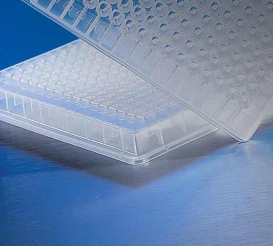 96 well White Round Bottom Polypropylene Not Treated Microplate, without lid, Nonsterile, Corning