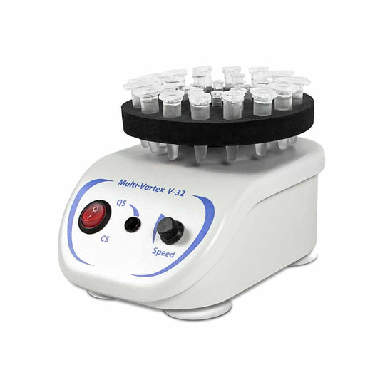 Vortex mixer multi-tube, 500 - 3000 rpm for up to 32 microtubes or 1 tube up to 15ml
