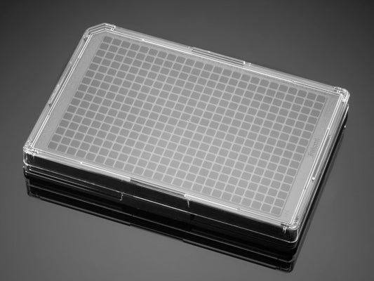 Corning® BioCoat™ Collagen I 384 Well Black/Clear Flat Bottom TC-Treated Microplate, with Lid, Nonsterile, 5/Pack, 50/Case