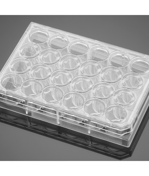 Falcon® Clear Flat Bottom TC-Treated Multiwell Cell Culture Plates, with Lid, Non-Sterile