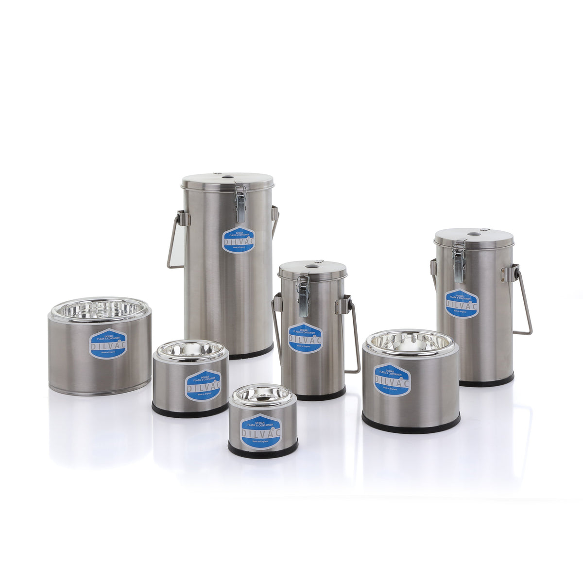 Dilvac® Stainless Steel Shallow-Form Dewar Flasks, Day-Impex
