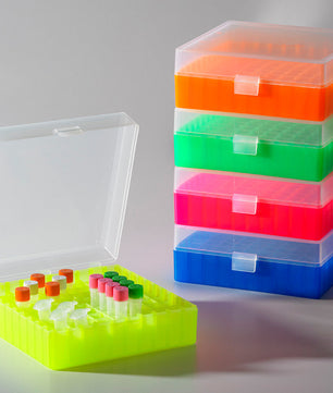 Axygen 100 place Microtube Box with hinged lid, PP,