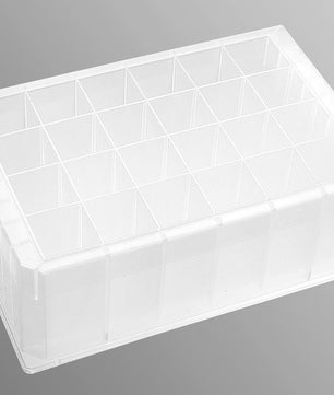 Multiple Well Plate, Deep Well, 24 Well, Polypropylene, 10 mL, Clear, Rectangular Wells, no Lid, Bulk