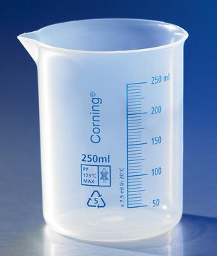 Reusable Plastic Low Form Graduated Beaker, Polypropylene, Corning Laboratory Container