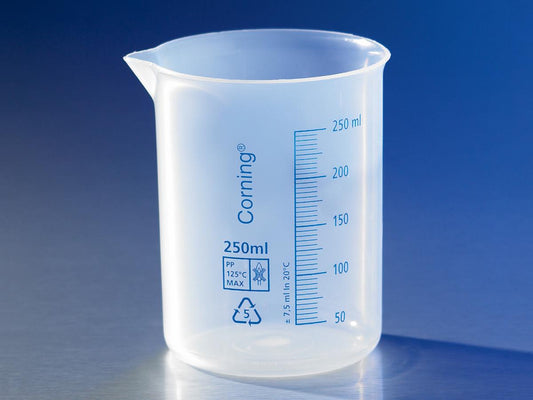 Reusable Plastic Low Form Graduated Beaker, Polypropylene, Corning Laboratory Container