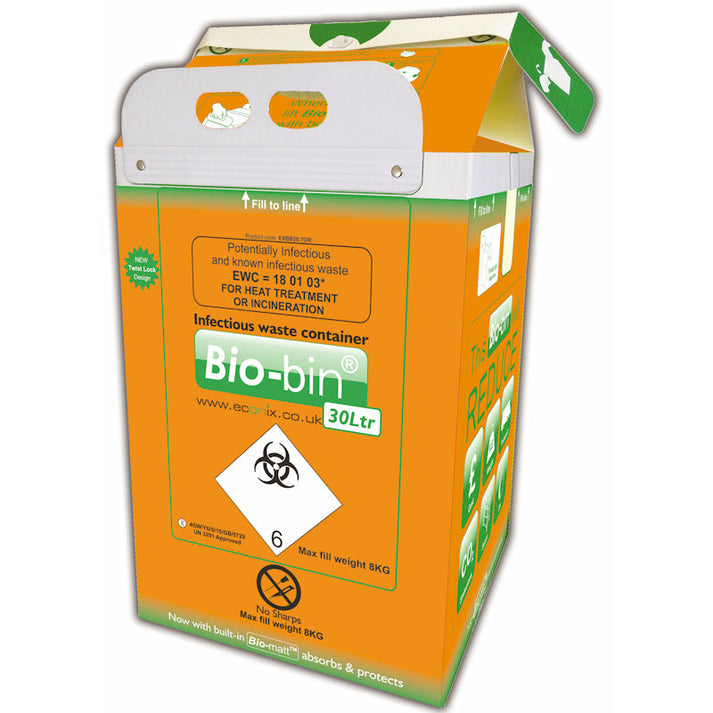 Bio Bin 100 Inj Bio-bin® Waste Container, Econix – Appleton Woods | UK Lab Supplies
