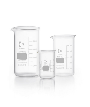 Tall form glass beaker, Duran
