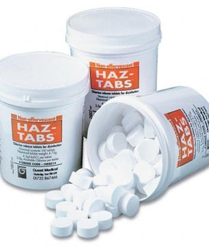 Chlorine release tablets, Haz-Tabs