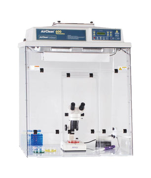 AirClean 48-inch updraft microscope enclosure – original catalogue image