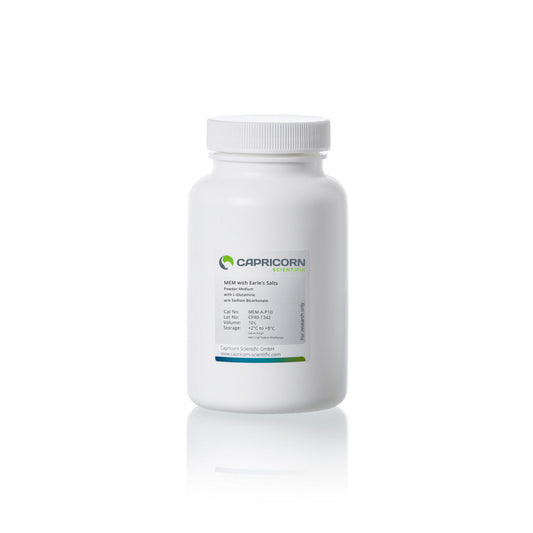 MEM with Earles Salts, powder medium, with L-Glutamine, w/o Sodium Bicarbonate, Capricorn Scientific