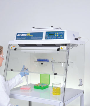 32 wide combination PCR workstation (tall version), UVTect microprocessor controller, AirClean