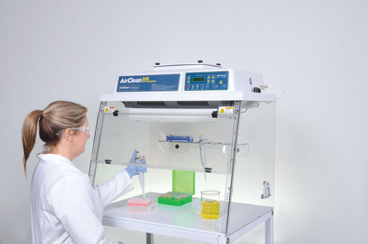 48 wide combination PCR workstation (tall version), UVTect microprocessor controller, AirClean