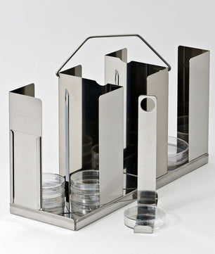 Petri dish racks, metal