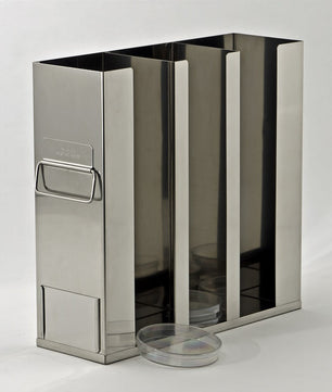 Petri dish racks, metal