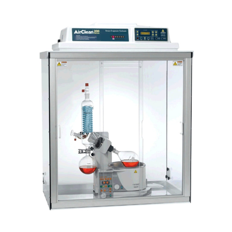 Syngene AirClean rotary evaporator enclosure – representative 38-inch chemical workspace