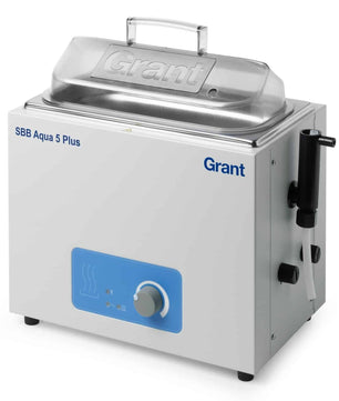 Boiling water bath with energy regulator and stainless steel tank, set to 100°C, Grant