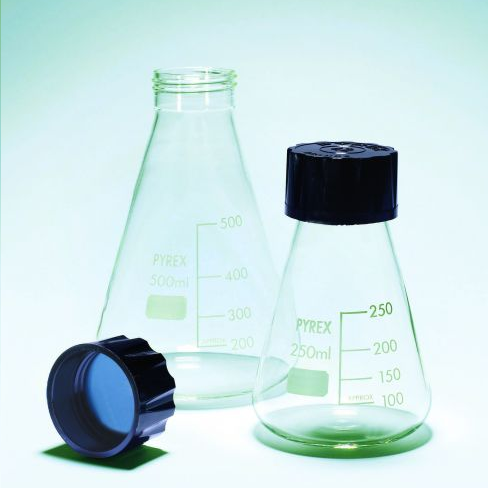 Erlenmeyer Flask with Screwcap, Pyrex – Appleton Woods | UK Lab Supplies