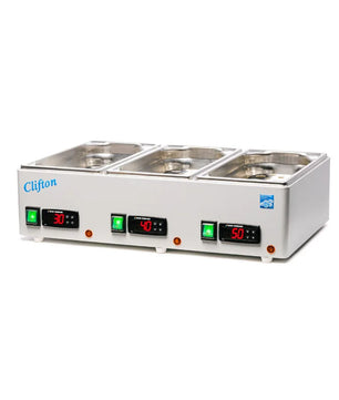 Digital TripleBath complete with Stainless Steel Perforated False Bases, Clifton