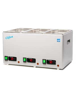 Digital TripleBath complete with Stainless Steel Perforated False Bases, Clifton