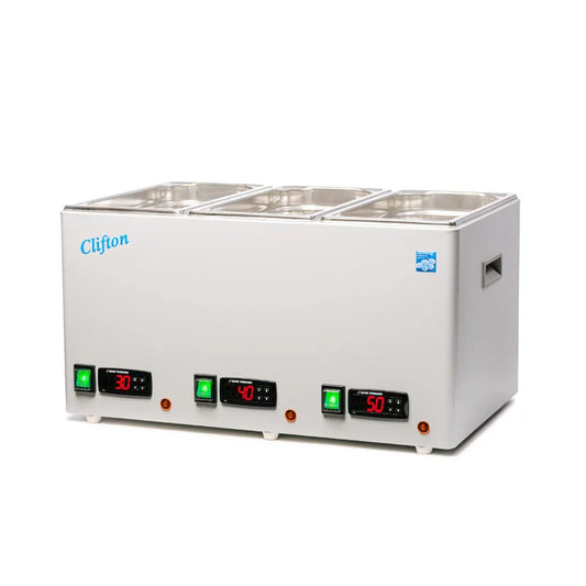 Digital TripleBath complete with Stainless Steel Perforated False Bases, Clifton