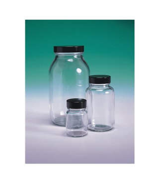 Powder Bottle, glass, with cap