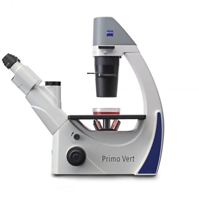 Primovert iLED Microscope, Epi-Fluorescence 470 nm, 4x Ph0, 10x Ph1, L ...