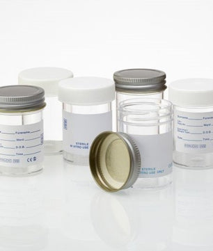 Polystyrene Sample Containers, Metal Cap, Appleton